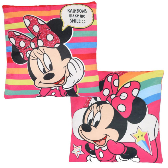 Coussin Minnie Arc-en-ciel 40 CM