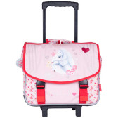 Cartable à roulettes Bella Sara Wings 38 CM Haut de gamme Cheval Blanc