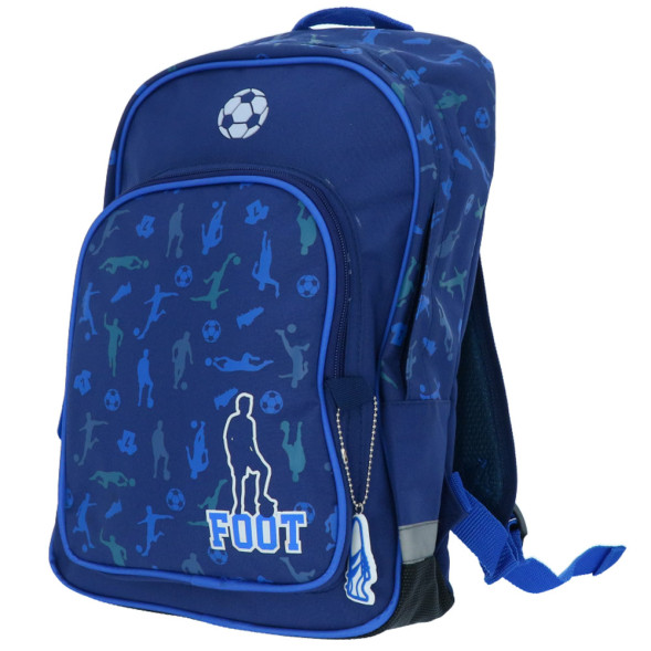 Blauwe Voetbal Rugzak Kleuterschool - 36 CM