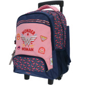 Sac à dos à roulettes WonderWoman DC Comics Girl 43 CM - Cartable haut de gamme