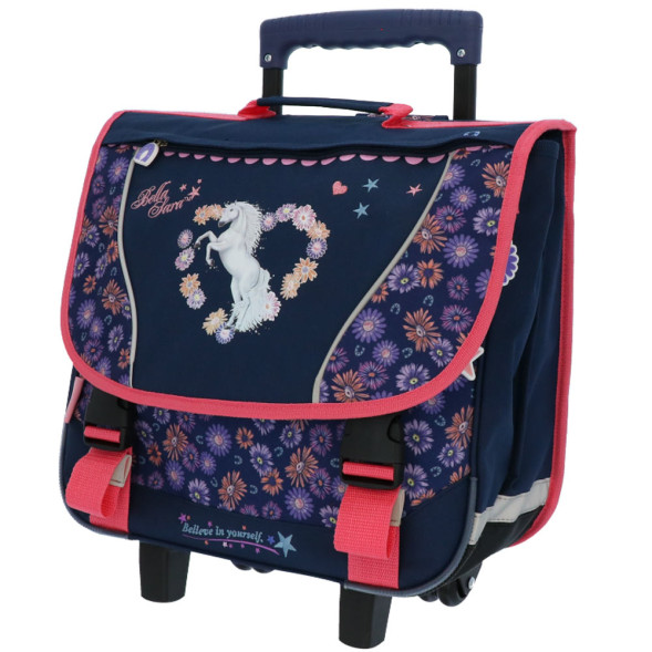 Cartable à roulettes Bella Sara Wings 38 CM Haut de gamme Cheval Blanc