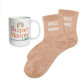 Set de Taza y Calcetines Brillantes Super Abuela