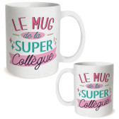 Mug Super Collègue Paillettes