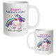 Tazza Licorne Compleanno Paillettes