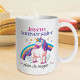 Unicorn Glitter Birthday Mug