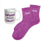 Set de Taza y Calcetines con Lentejuelas Madrina