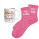 Becher- und Glitzersocken-Set Hübsche Mama