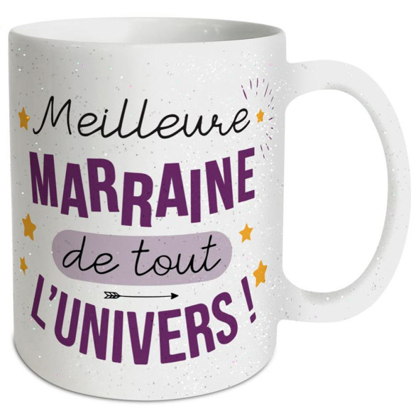 Best Godmother Glitter Mug