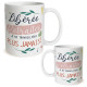Mug in pensione liberata con paillettes