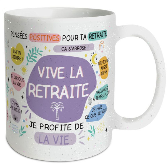 Feminine Retirement Glitter Mug