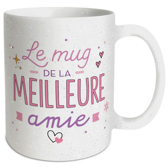 Tazza Migliore Amica con Paillettes