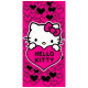 Serviette drap de bain Hello Kitty Rose 140x70 cm Coton