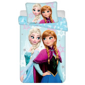 Juego de funda nórdica de algodón Frozen Hermanas 100x135 cm y funda de almohada