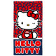 Serviette drap de bain Hello Kitty Rouge 140 x 70 cm