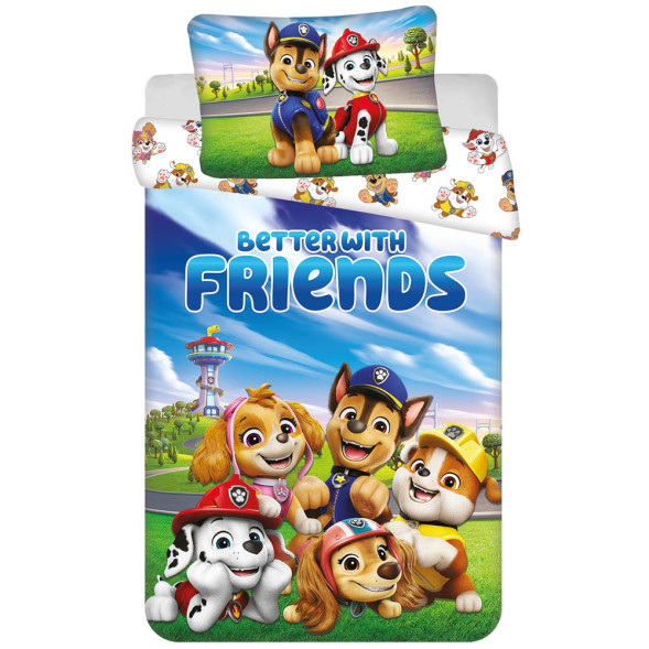 Paw Patrol Cotton Duvet Cover Set Friends 100x135 cm and Pillowcase