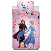 Juego de funda nórdica de algodón Frozen 140x200 cm y funda de almohada.
