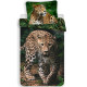 Juego de funda nórdica de algodón Leopardo 140x200 cm y funda de almohada.