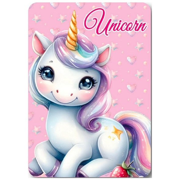 Fleece deken Licorne Roze 100 x 140 cm - Dekbed
