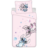 Juego de funda nórdica de algodón Lilo & Stitch 140x200 cm y funda de almohada