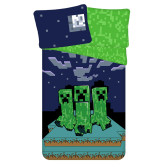 Juego de funda nórdica de algodón Minecraft 140x200 cm y funda de almohada