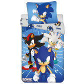 Dekbedovertrekset Sonic Team 140x200 cm en Kussensloop