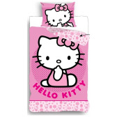 Completo copripiumino Hello Kitty Rosa 140x200 cm con federa