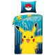 Parure housse de couette Pokemon 140x200 cm avec Taie d'oreiller