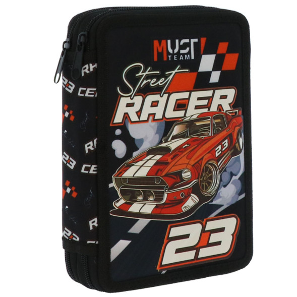 Filled pencil case Must Street Racer 21 CM - 2 compartments