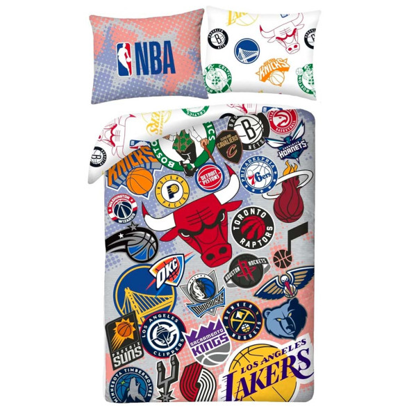 Basketball NBA duvet cover set 140x200 cm and pillowcase