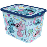 Caja de almacenamiento Stitch Azul 23 litros