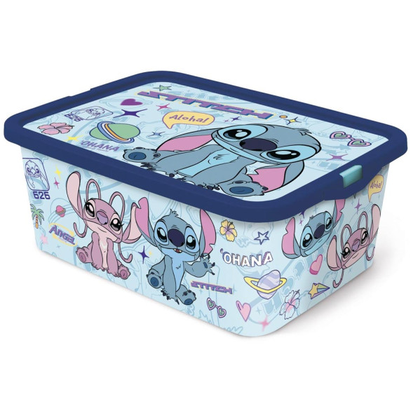 Boîte de rangement Stitch et Angel 13 litres
