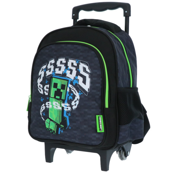 Rolling backpack Minecraft Creeper 30 CM Kindergarten