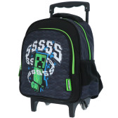 Zaino con ruote Minecraft Creeper 30 CM Scuola Materna