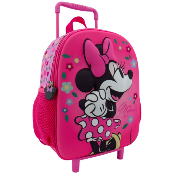 Sac à dos à roulettes Minnie Disney 3D 32 CM Maternelle