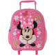 Minnie Flowers 3D rugzak op wielen 32 CM Kleuterschool