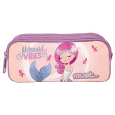Rectangular Mermaid Vibes Must Pencil Case 21 CM - 2 Compartment