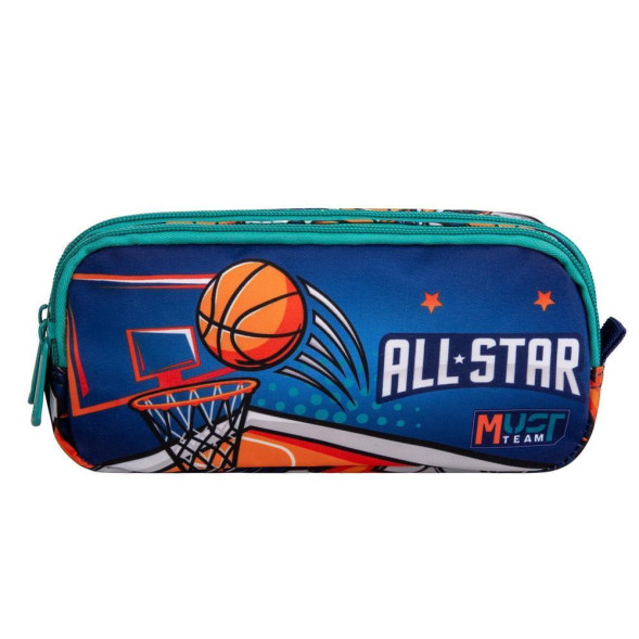 Rectangular Basketball All Star Must Pencil Case 21 CM - 2 Compartments