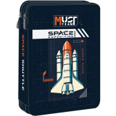 Gevulde etui Must Space Expedition 21 CM - 2 vakken