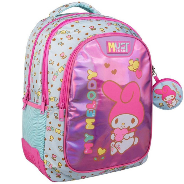 Mochila My Melody Must Team Azul 43 CM - 2 Compartimentos