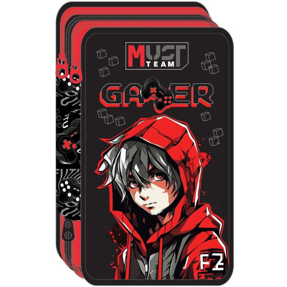 Gefülltes Federmäppchen Manga Gamer Must Team – 3 Cpt