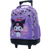Sac &agrave; dos &agrave; roulettes Kuromi 43 CM 2 Cpt