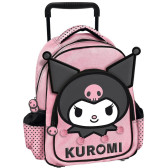 Sac à dos à roulettes Kuromi Rose 30 CM maternelle - Hello Kitty