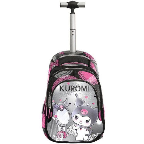 Sac à dos à roulettes Kuromi Miroir 44 CM - 2 cpt