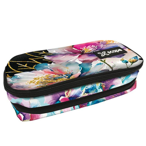 Watercolor Flowers Pencil Case 23 CM - 2 Compartments