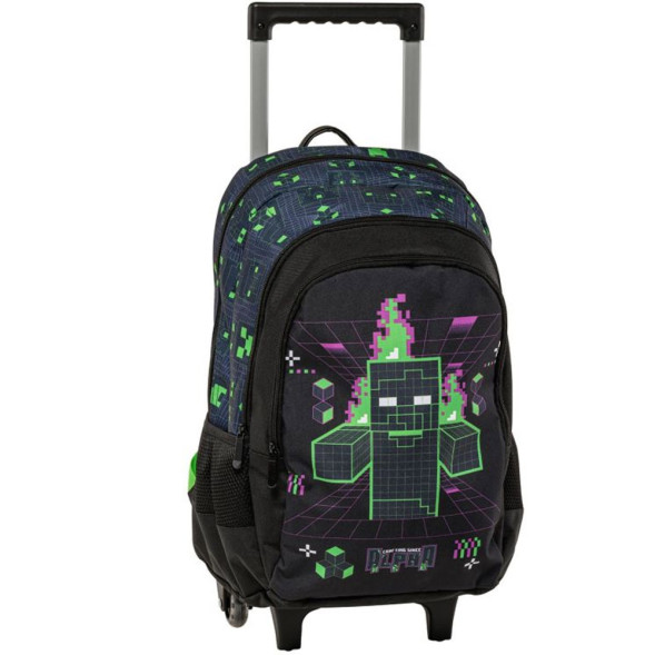 Mochila con ruedas Minecraft Zombie 44 CM - 2 cpt