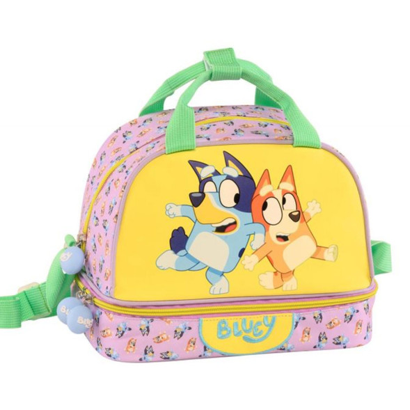Geïsoleerde snackzak Bluey stickers 21 cm - Lunchtas