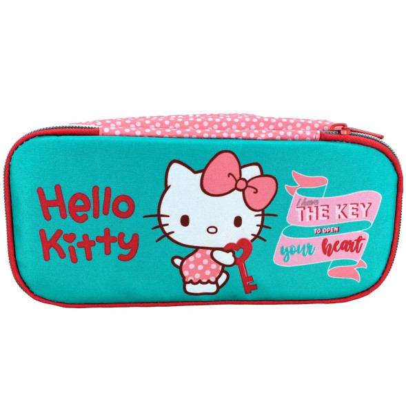Trousse Rectangulaire Hello Kitty La Clave 23 CM - 2 Cpt