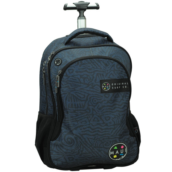 Zaino con ruote Maui Black Ocean 48 CM Trolley di Alta Gamma