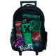 Sac à dos à roulettes Minecraft Metro Art 46 CM Trolley Haut de Gamme