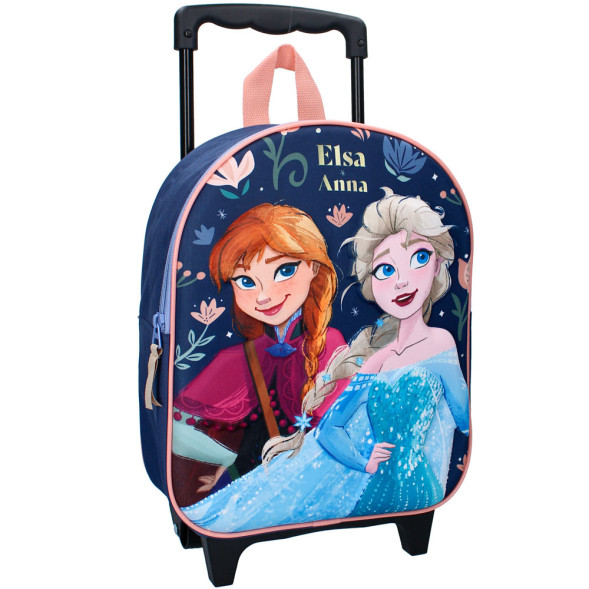 Snow Queen Wheeled Backpack Elsa & Anna 3D 32 CM Kindergarten Satchel - Frozen